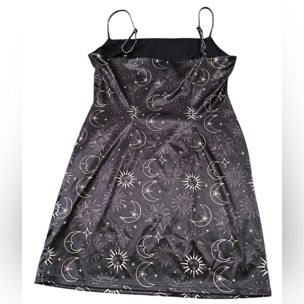 Urban Outfitters black & white celestial stars and moons mini dress - Picture 4 of 12
